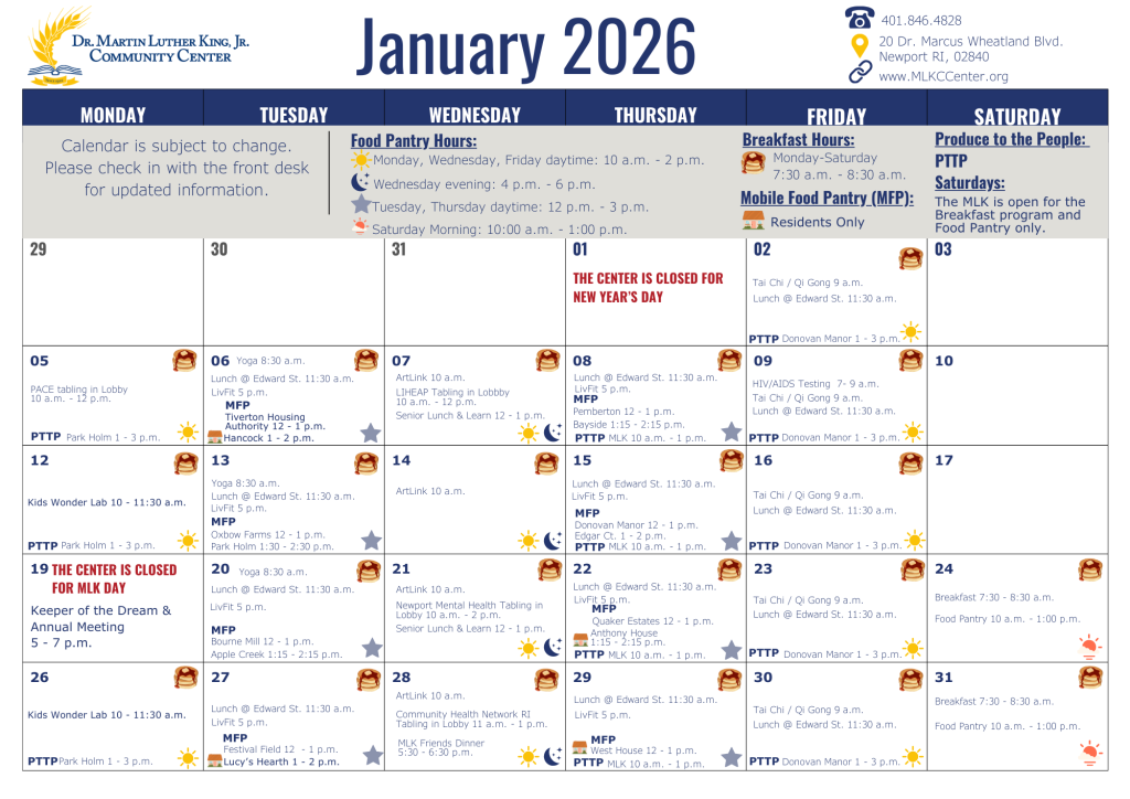 January 2026 English Calendar
