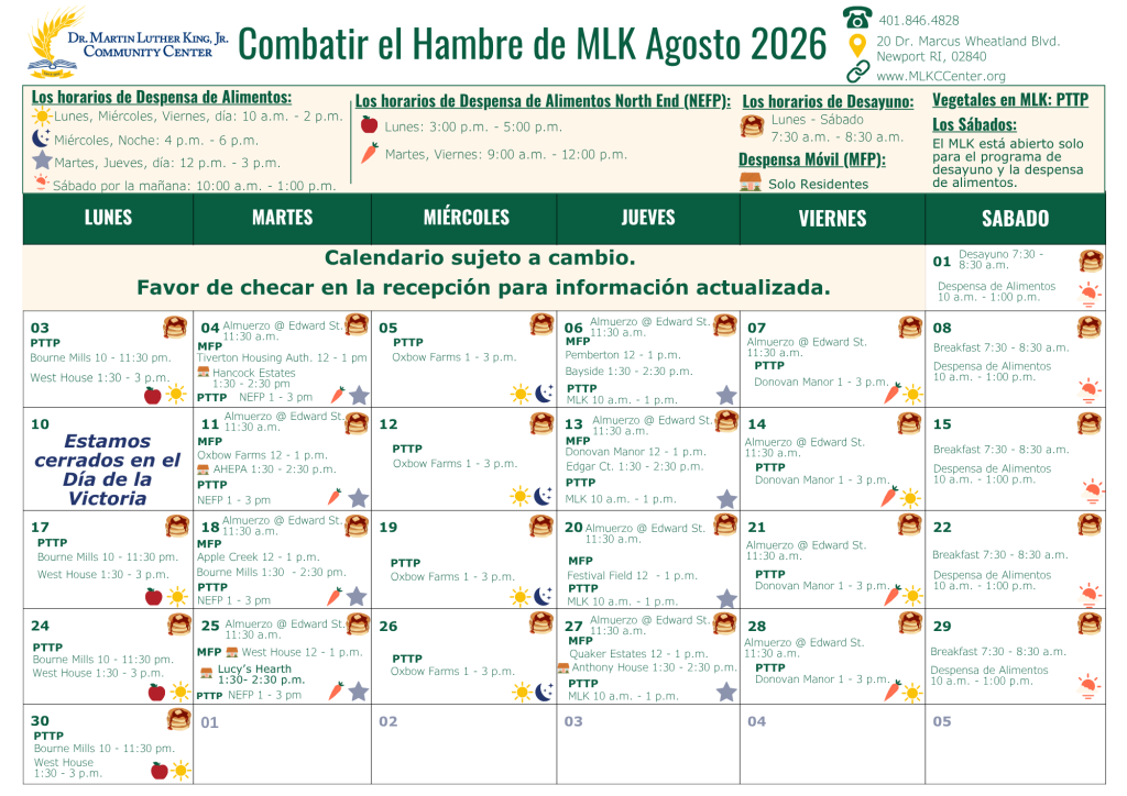 Agosto 2026 Hambre Spanish Calendar