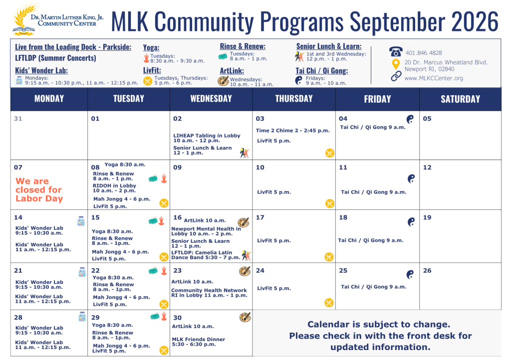 Sept Community 2026 English Calendar